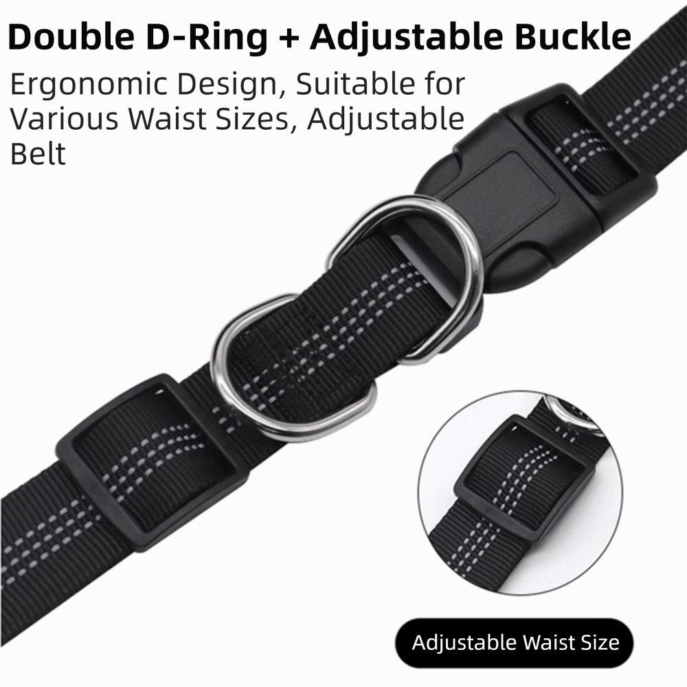 Anti-Tangle Double Dog Leash with Pouch Reflective Stitching Twin Lead for 2 Dogs Pet Training