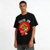 Vintage Chinese Style Tiger Hibiscus Print Casual Tee Pure cotton T-shirt