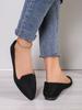 Fashion 2024 Spring and Autumn Fashion New Style Casual Comfortable Solid Color Pointed Women's Shallow Mouth Flat Shoes