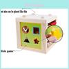 Premium 5 In 1 Wooden Multi-activity Cube Educational Toy For Kids And Babies