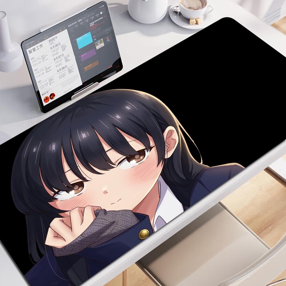 Pretty The Dangers In My Heart Yamada Anna Mousepad Kawaii Anime Girl Desk Mat Keyboard Pad Cute NonSlip Rubber Large Mouse Pad