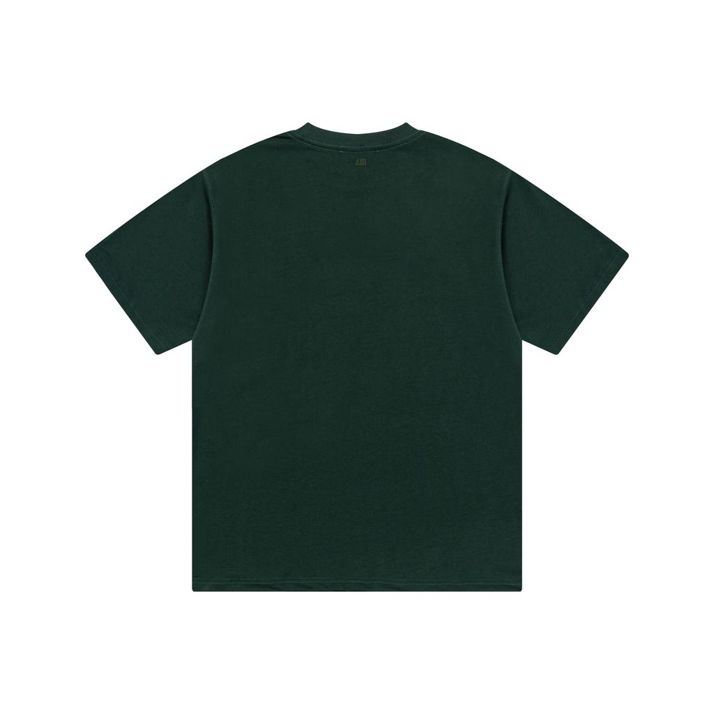 AMI Summer New Logo Contrasting Logo Couple Short Sleeved T-shirt