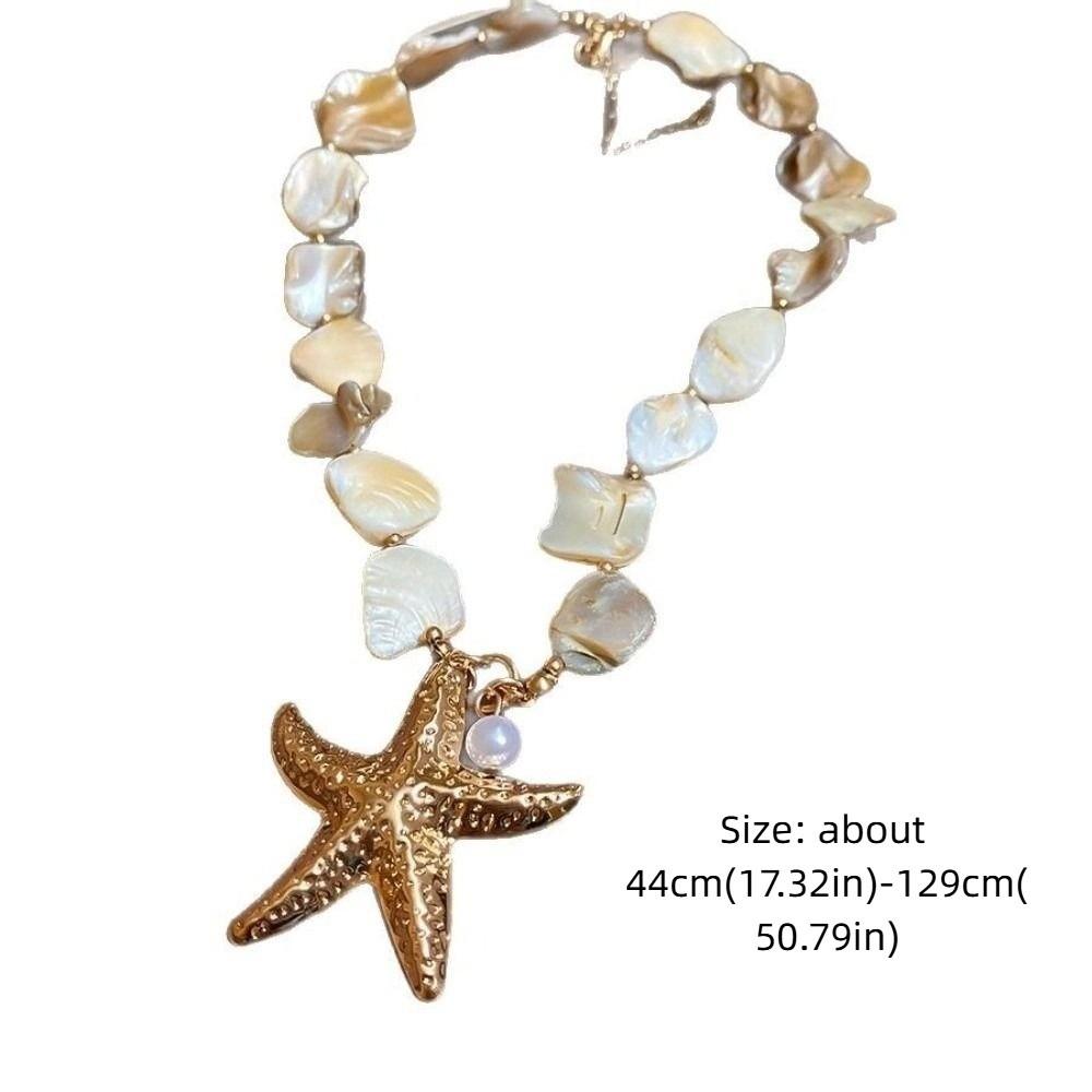 Collier Coquillage Irrégulier Coquillage Style Bohème Ras du Cou Coquillage Nouvelle Chaîne Clavicule Mode Femme