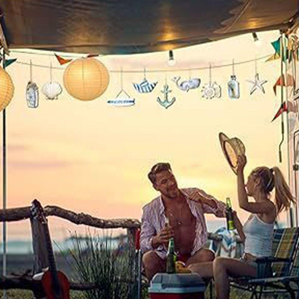 24pcs Cartoon Summer Navigation Pendant Ocean Themed Signs Ornament  Hawaiian Outdoor