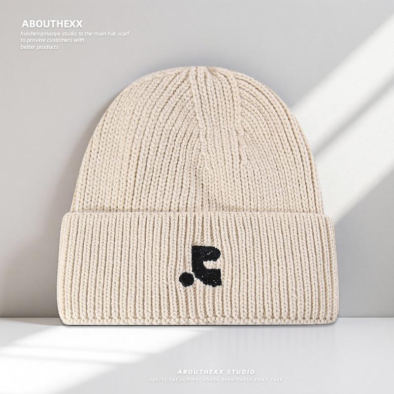 Autumn and Winter Warm Hats for Female Stars with The Same Letters Knitted Hats for Students and Couples Pullover Cold Hats Woolen Hats for Men