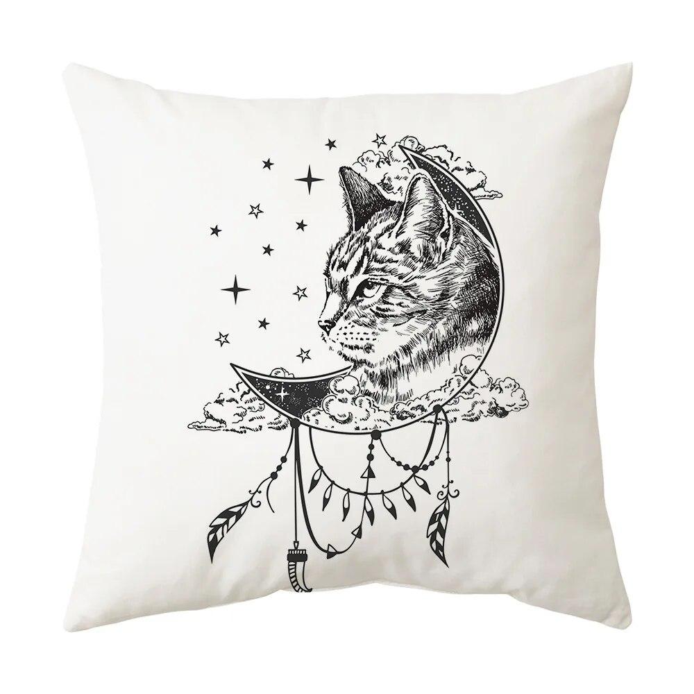 Sofa Chair Bed Living Room Decorative Pillowcase Fashion Cartoon Cute Cat Pillowcase