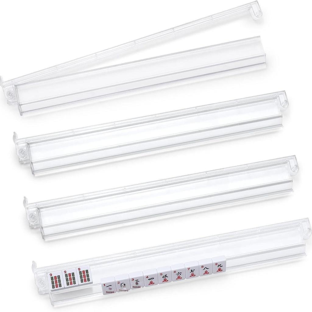 American Mahjong Rack Set with 17.5" Push Ruler and Storage Bag