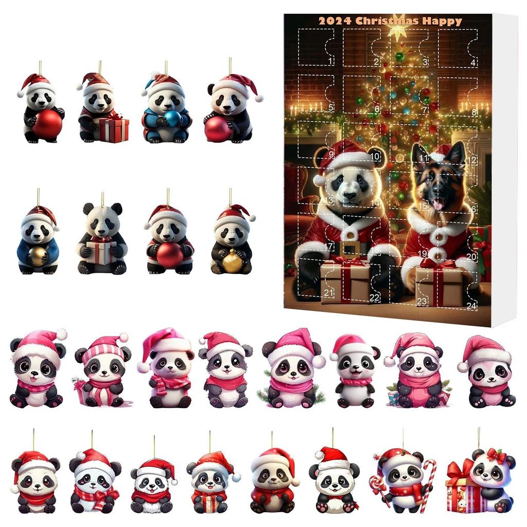 Holiday Christmas Advent Calendar Christmas Advent Calendar Collectible 2D Fun Animal Set Commemorative Collectible Home Decor