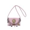 Boho Chic Shoulder Bag With Fringes And Stitching In Cotton Linen For Street Fashion