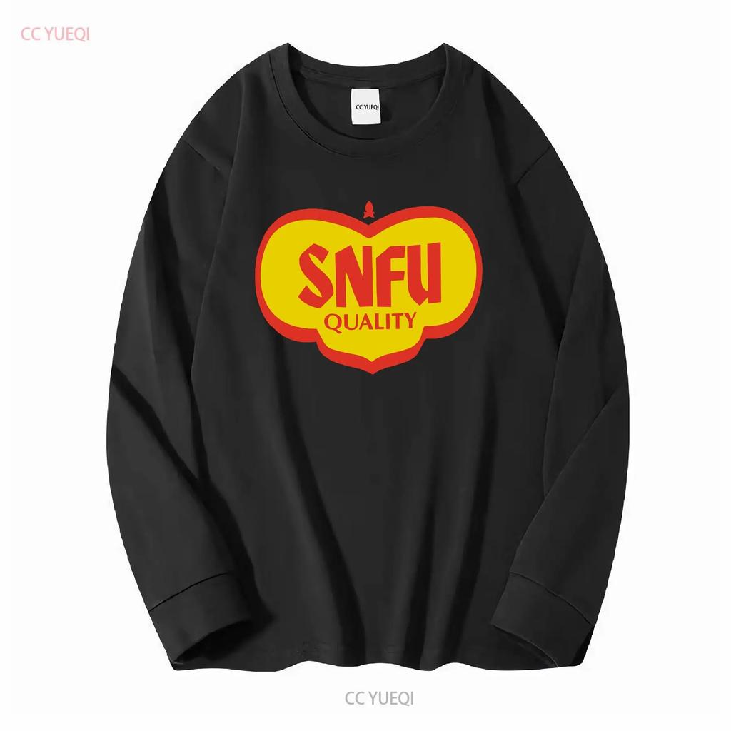 Snfu tourt um die Welt und anderswo Hardcore-Punk 80er Remake Shirt TE2506 lange Ärmel Vintage Gewaschen Stilvoll