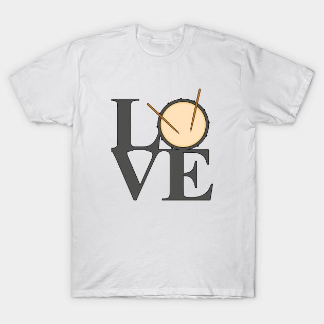 

Men Black Print T-shirt Love Drums No-Cut Transfer Paper Print Cotton Tshirt 2XL білий