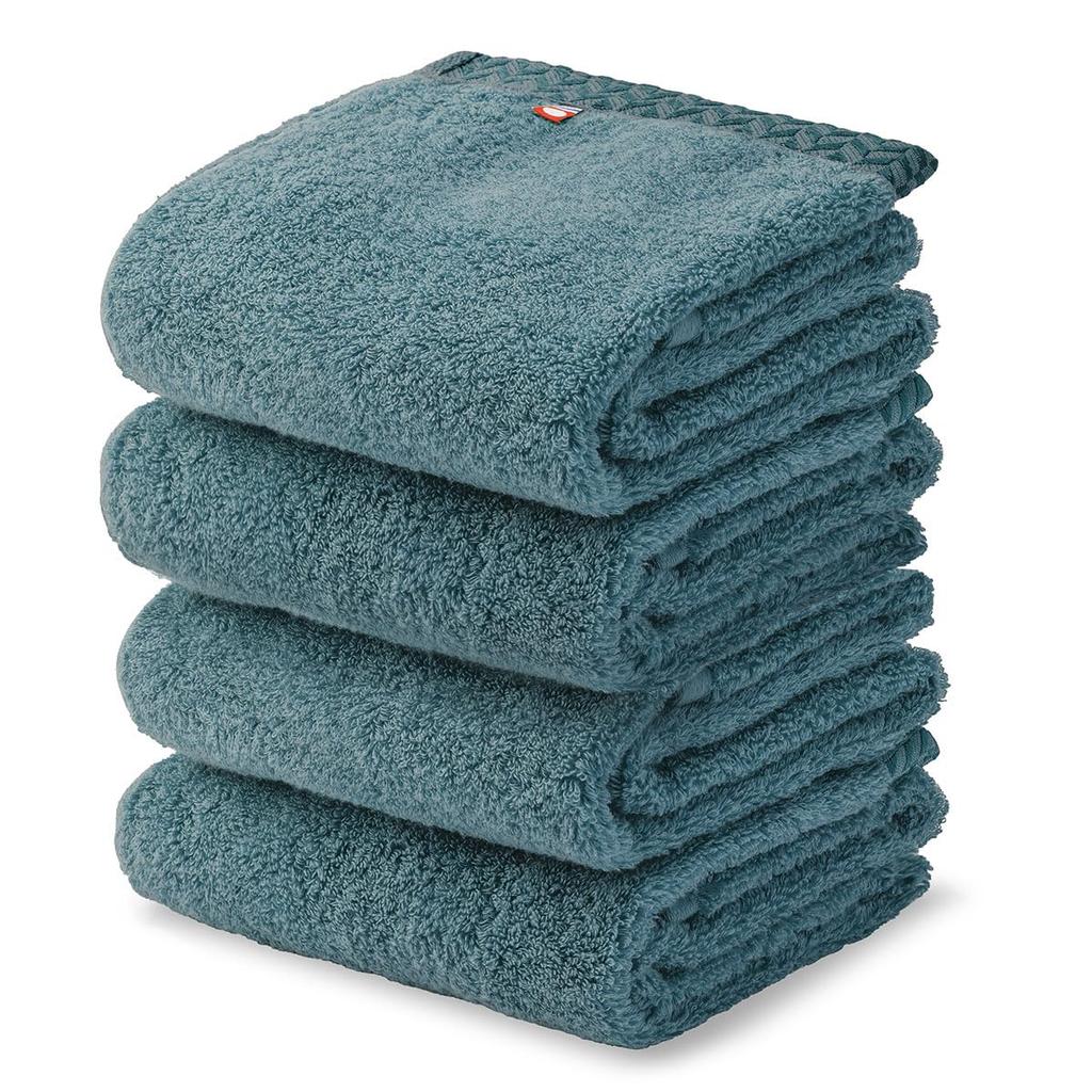 Imabari Towel Face Towel Imabari Cotton Set of 4 Premium Luxury Long Pile Sweet Twisted Yarn Navy Super Thick Fluffy Quick Drying Instant Water