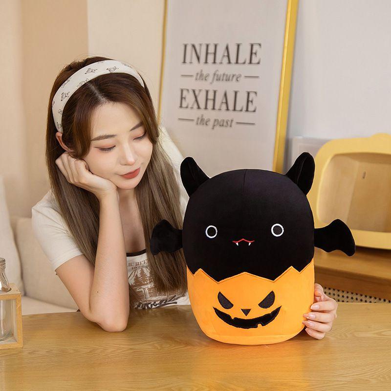 Cute Halloween Bat Pumpkin Plush Toy For Kids' Birthday And Home Decoration