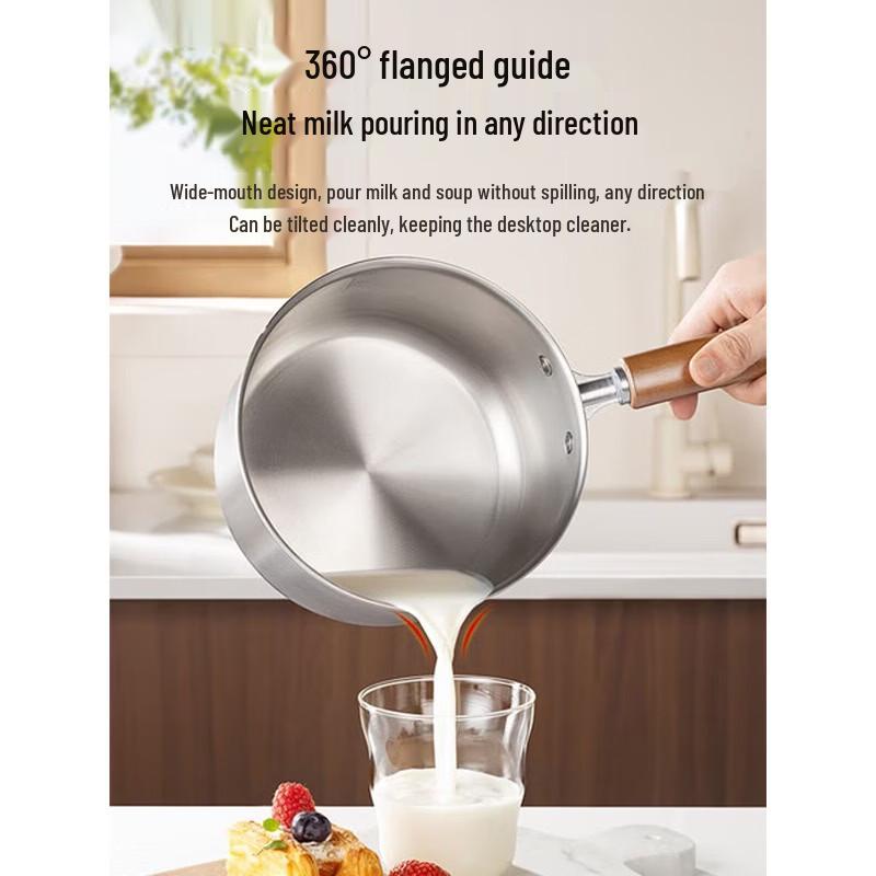KOBACH 316L Stainless Steel 16cm Milk Pot with Steamer