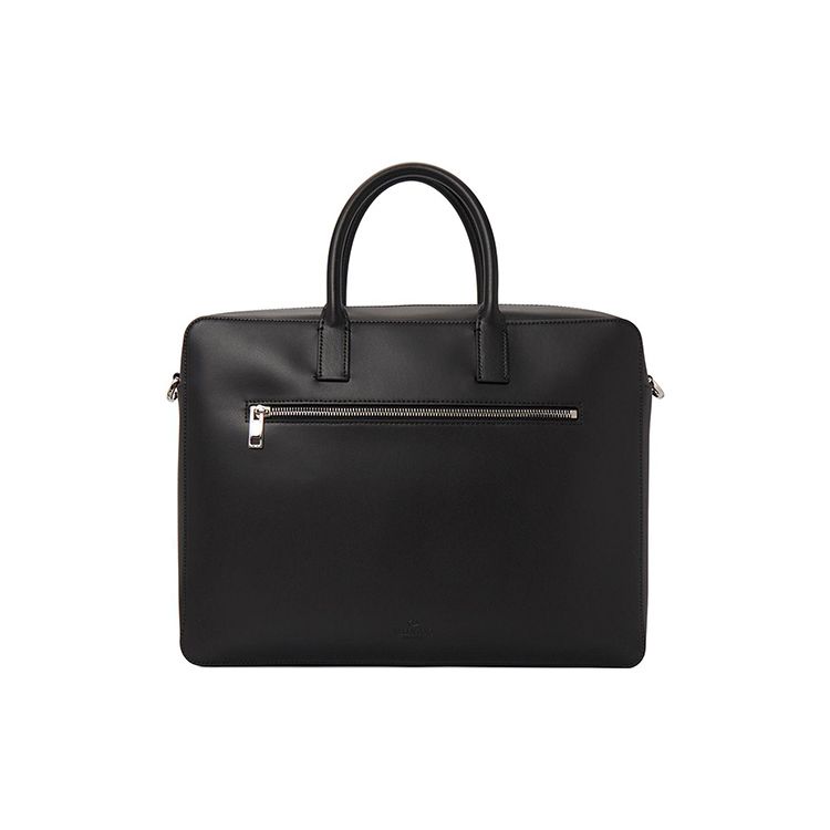 Valentino VLTN Adjustable Detachable Shoulder Strap Zipper Leather Handheld Shoulder Crossbody Briefcase Men bags Black 1Y2B0B74GUI-0NO