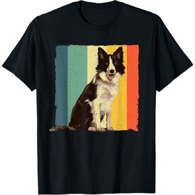 Border Collie Art For Men Women Kids Border Collie Lover T-Shirt
