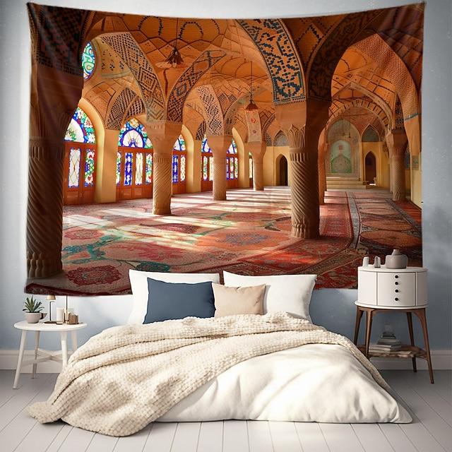 Tapestry rural landscape on the wall large 75x100 чёрный