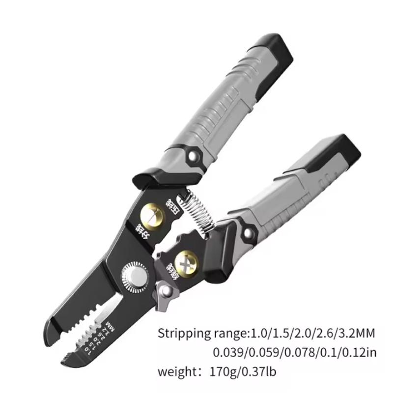 Multi-functional wire stripper, upgrade your toolbox with this multi-functional electrician crimping and wire stripper!