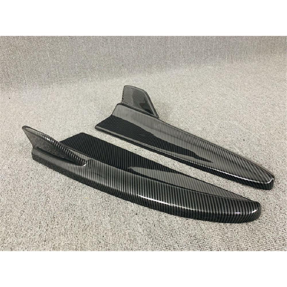 2PCS Carbon Fiber Rear Bumper Side Separator For Mercedes-Benz W205 4D 2015-20
