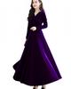 BIIYUHN Long Dress with Long Perfect for Formal Elegant Party Plus Sizes Elegant and Stylish Women's Sleeves, Cache-Coeur V-Neck, Velvet, Weddings,