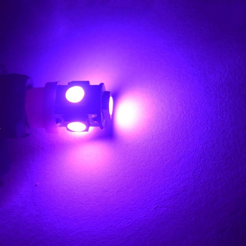 10/20/30/50 PCS T10 W5W LED Bulbs For Car Interior Dome Maps Reading Door Trunk Lights 12V 5050-5SMD 7000K White Red Yellow Blue Dome Lights 6