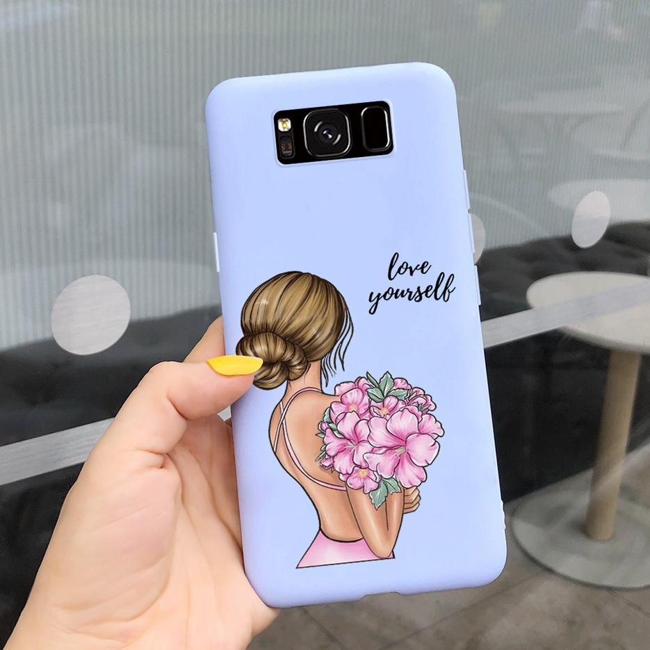 For Samsung Galaxy S8 Case Galaxy S8+ Cover Stylish Sunflower Pretty Girls Cover For Samsung S8 Plus GalaxyS8 S8+ Soft Bags Case