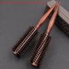 10/12/14Rows Anti Static Wood Boar Bristle Hair Round Brush Hair Dryer Styling Tool Teasing Brush For Hair Curly Comb Hair Brush