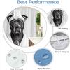 Pitbull Bathrobe Shower Curtain - Black & White Dog Design, Includes Turban & Robe, Polyester, 70.8X70.8 Inches, Washable