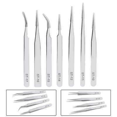 Anti Magnetic Steel Tweezers for Precision Electronic Components Maintenance
