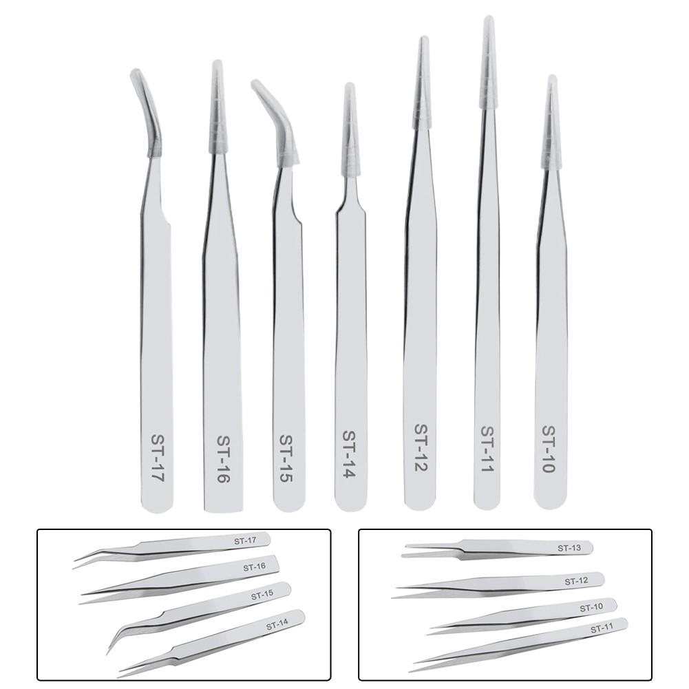 Anti Magnetic Steel Tweezers for Precision Electronic Components Maintenance