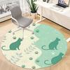 1pc Cat Nature Office Round Area Rug, Indoor Mat Suitable For Office, Under Office Chairs Bedroom Living Room Home Decor, Room Deco174
