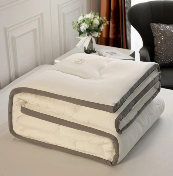 

Утолщенное теплое зимнее одеяло для студенческого общежития на весну и осень, одинарное одеяло из шелка и хлопка, двойное одеяло с приятным для кожи наполнителем 200x230cm 2.5kg