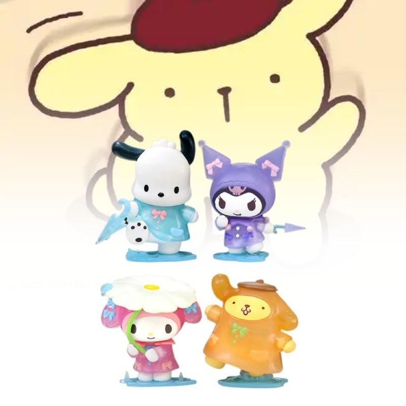 Adorable Sanrio Rainy Day Series Blind Box Figurine Featuring Kuromi And Pochacco Gifts