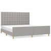 Bed Frame with Headboard Light Grey 180 x 200 cm Fabric