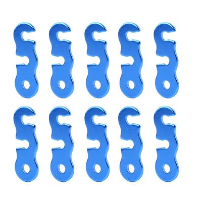 10 Stück Schnellverschluss Unterstand Markise Zelt Legierung Windseil Schnalle (Blau S)