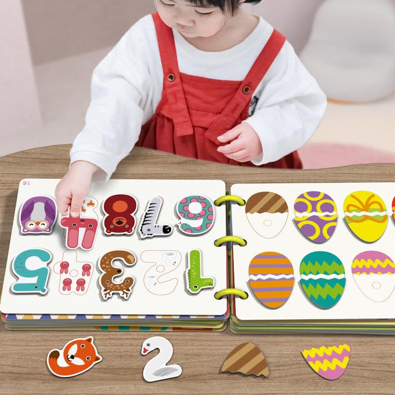 1 Set Yeni Yürüyen Çocuklar Eşleştirme Bulmacaları Oyunu Montessori Meşgul Kitap Çıkartma Sessiz Kitap Çocuklar İçin Erken Eğitici Öğrenme Oyuncakları Hediyeler