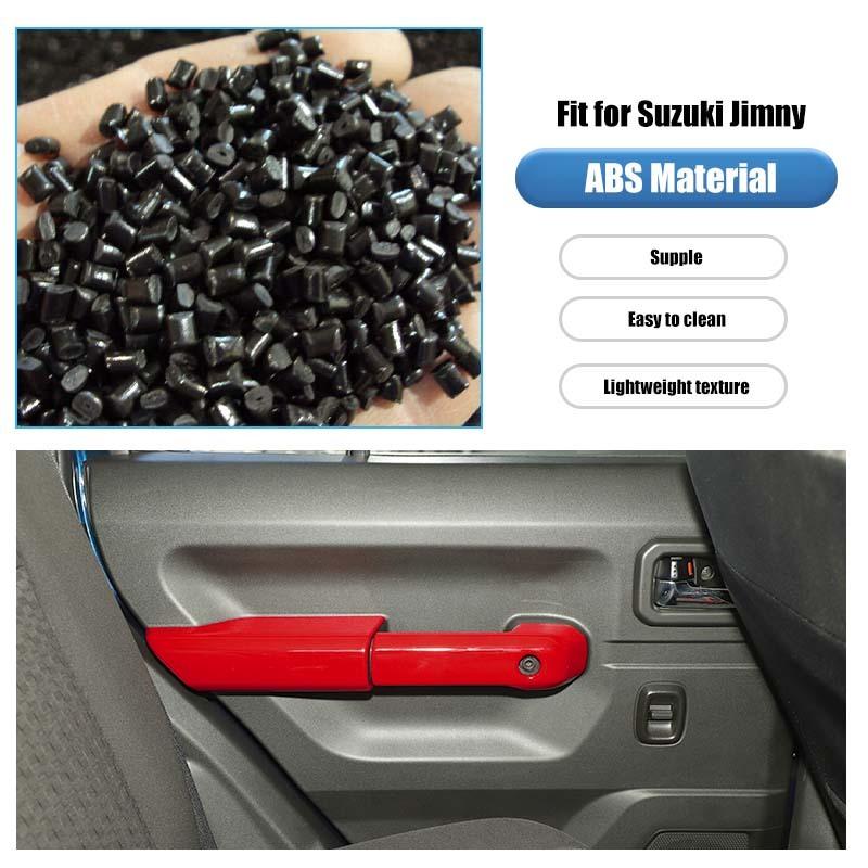 ABS Dveře Vnitřní Loketní Opěrka Panel Dekorace Kryt Nálepka Vhodné Pro Suzuki Jimny 2019 Nahoru 4dveřová Verze Interiérové Doplňky