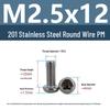 Yigu Yigu Stainless Steel Phillips Round Head Machine Screws M2-M8