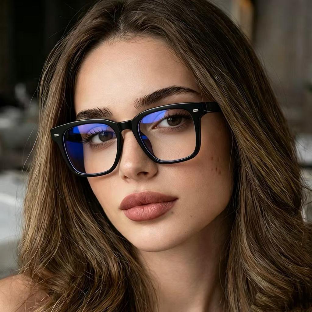 New glasses frame flat glasses for men and women, anti-blue light and anti-radiation, fashionable and versatile, can be matched with myopia