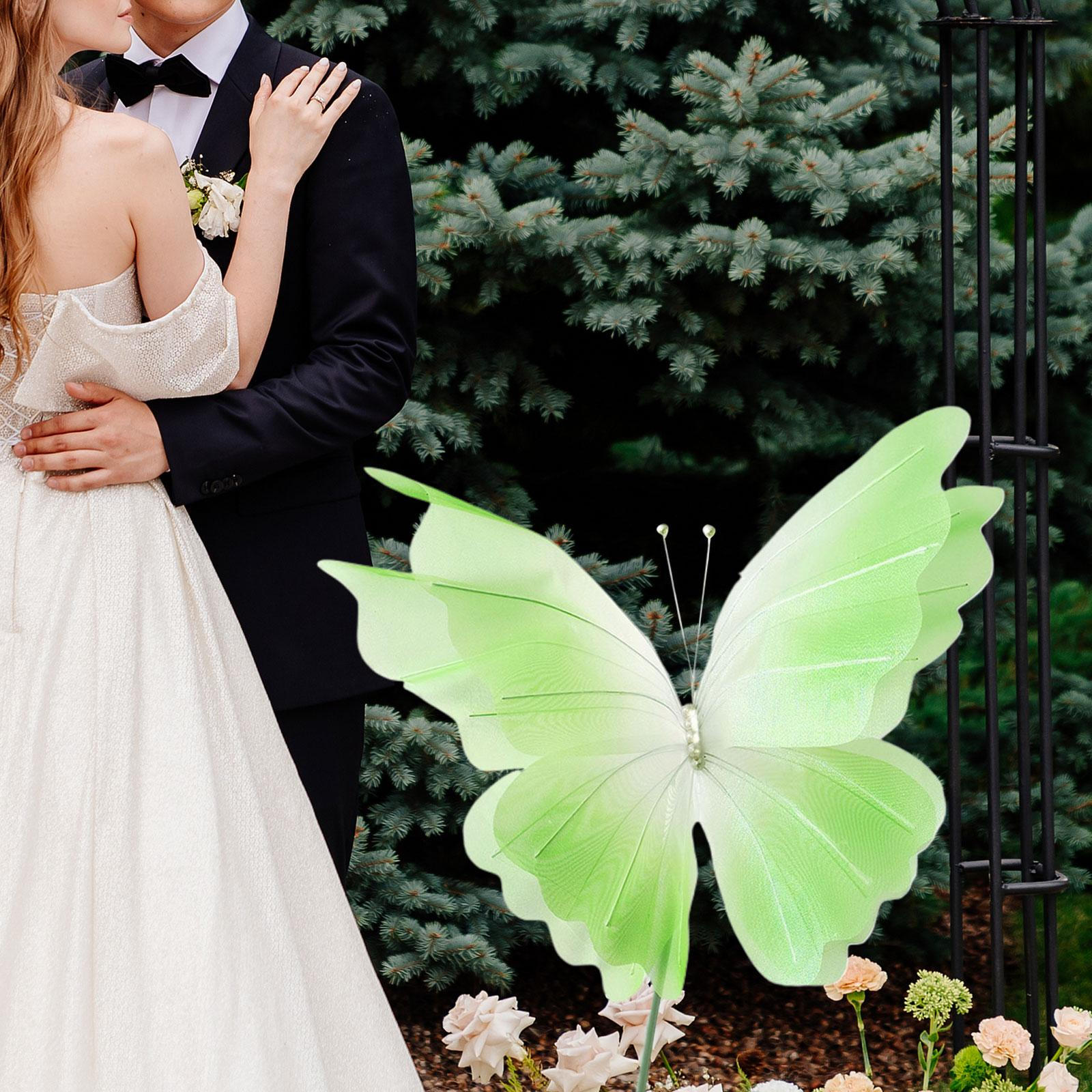 

Artificial Butterfly Decoration for Baby Shower Decor Party Supplies Holiday Gradient green