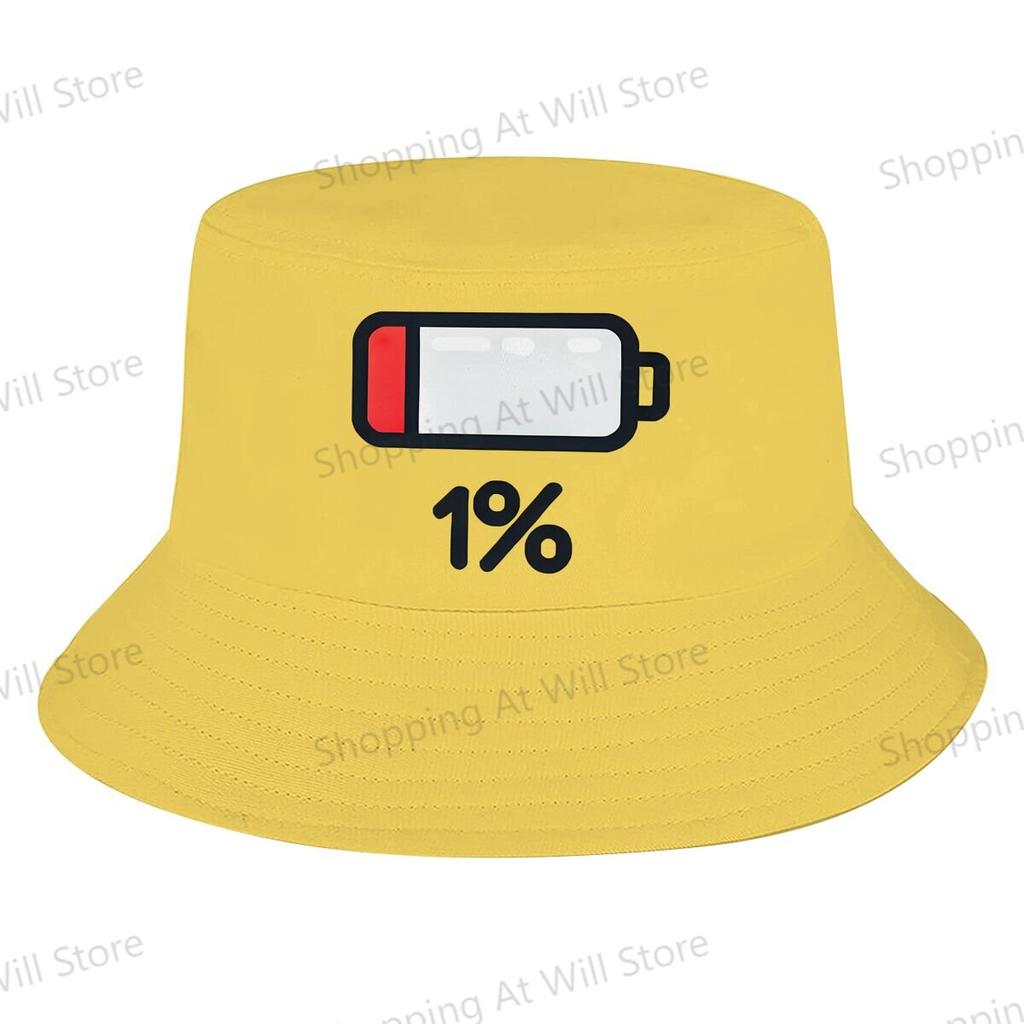 D Printing Low battery Mens and Womens Fisherman Hat  Beach  Hat Birthday gift