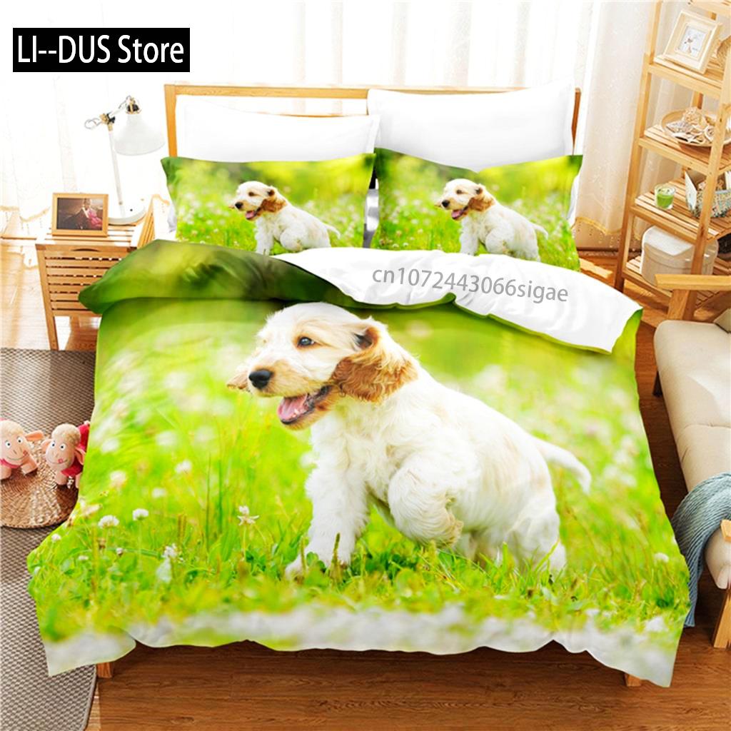 Beautiful Dog Bedding Set Duvet Cover Set 3d Bedding Digital Printing Queen Size Bedding Set Fashion Design