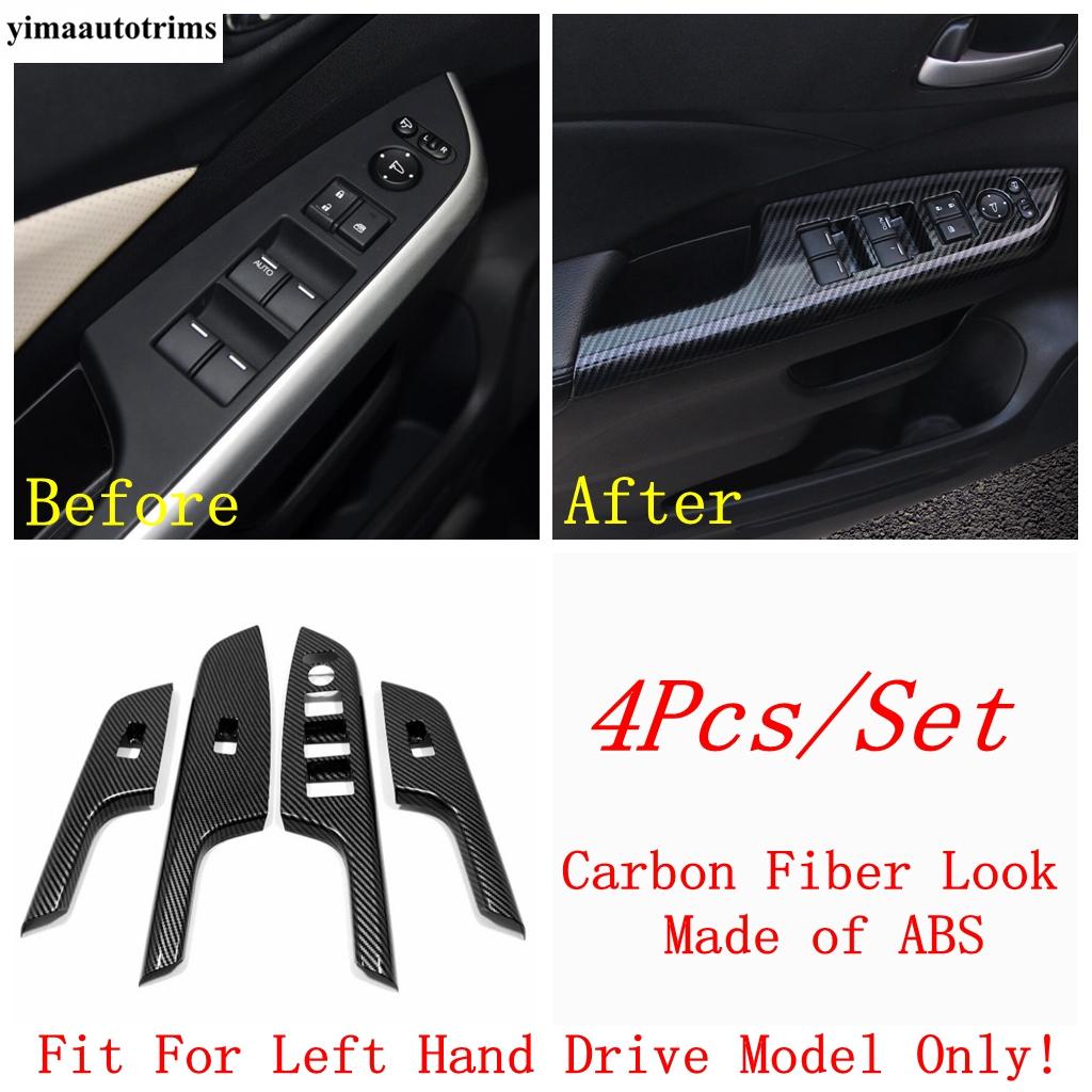 Carbon Fiber Accessories For Honda CRV CR-V 2012 - 2016 Dashboard Air Vent Gear Panel Handle Bowl Head Light Cover Trim Interior