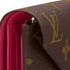 Louis Vuitton Victorine Logo Print Zapínanie na patent Victoria Potiahnuté plátno a kožená peňaženka Dámska peňaženka Fuchsiová M41938