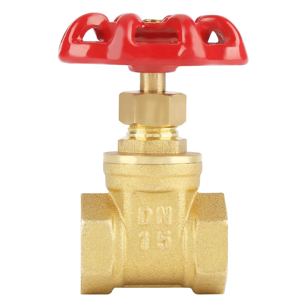 Gate Valve, Brass DN15 BSPP G1Celsius2  Sluice Valve 232PSI for Water Oil Gas, Suitable for Water, Oil, Gas, Steam, With Straight Internal Fluid