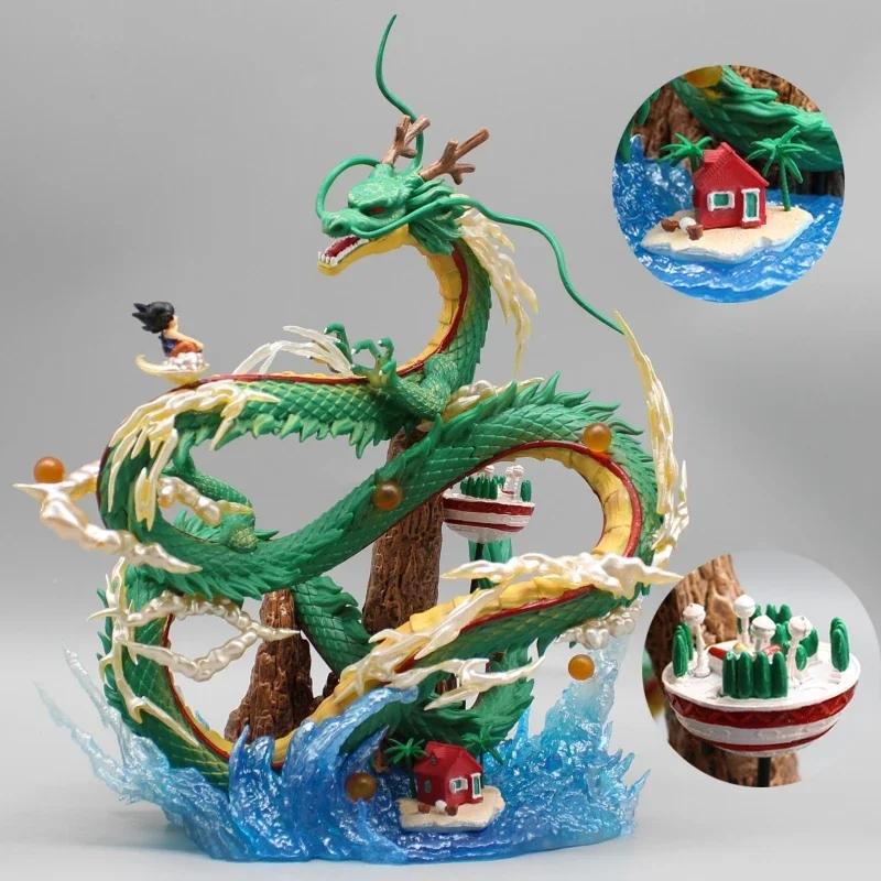 Anime figurky Goku a Shenron Model figurky Pvc Socha Kolekce panenek Pokoj Ornament Hračka Dárek