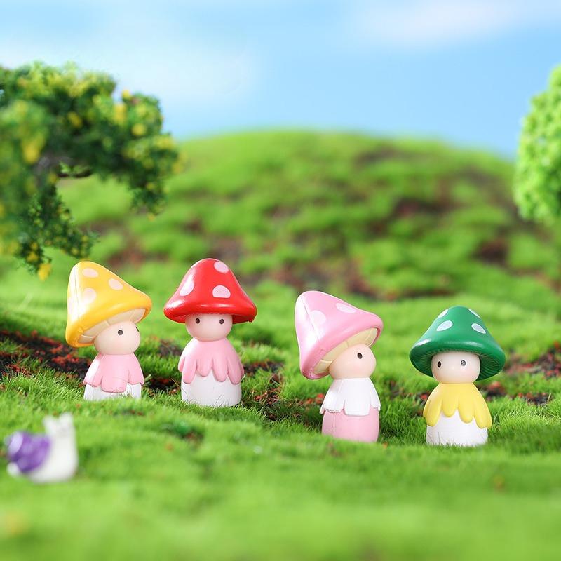 4 PCS Micro Landscape DIY Mushroom Decoration Set