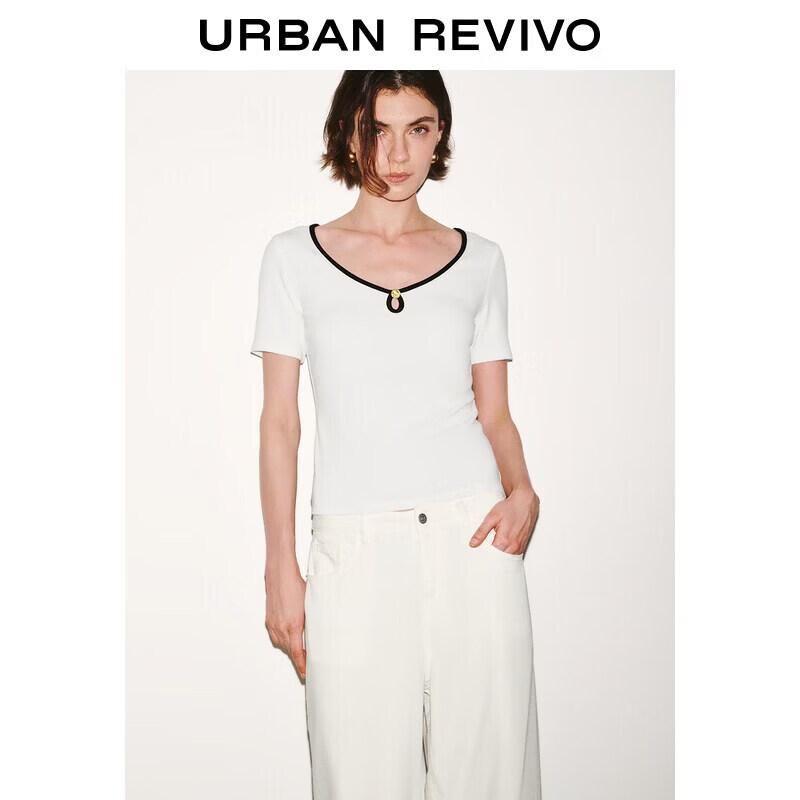 UR2026 Women s V-Neck Slim Fit Commuter T-Shirt L