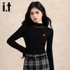 Izzue it Women's Long-Sleeve Mock Neck Pullover Knit Top