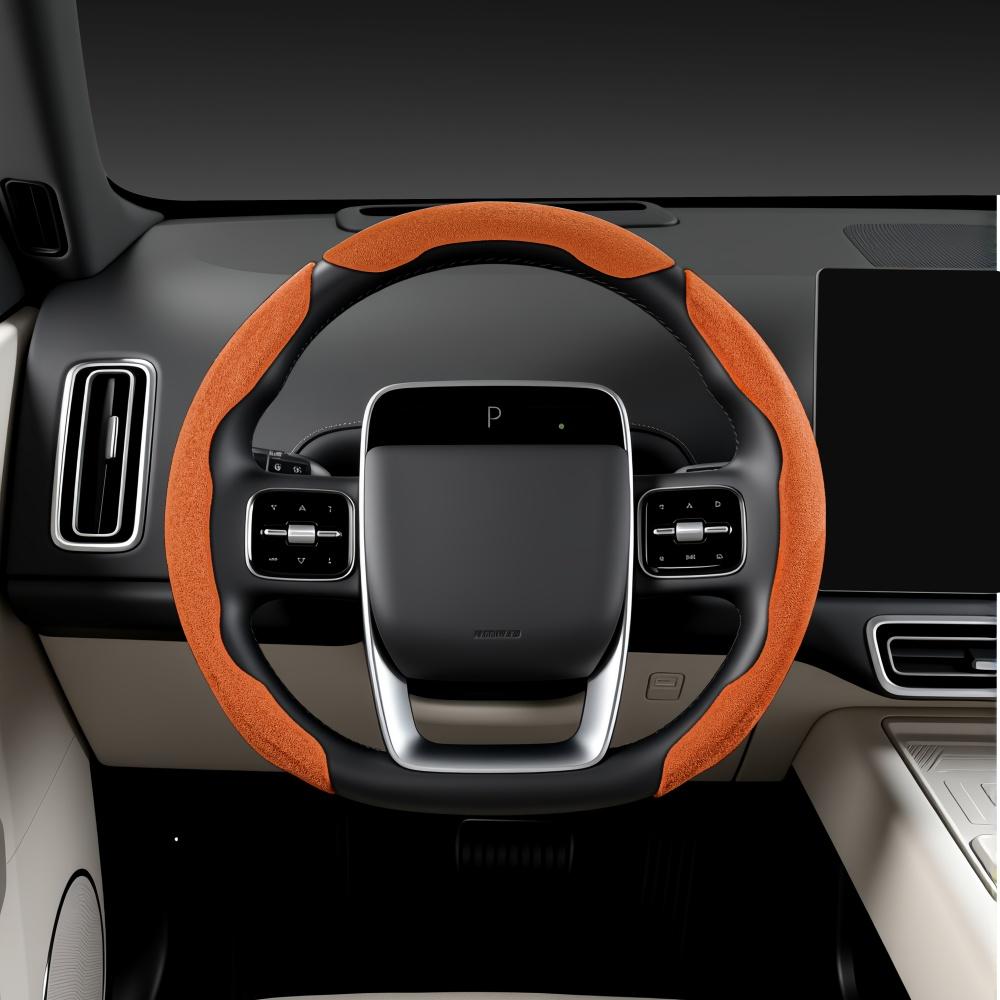 Steering wheel segmented 3pcs protective cover, fur anti slip assist, car interior, izable for multiple models